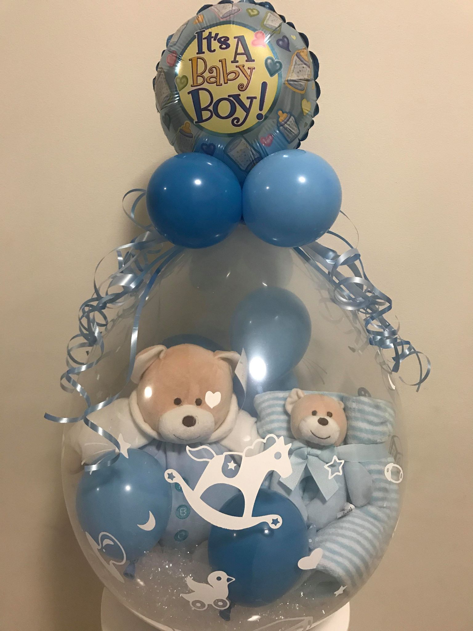 Newborn Baby Boy Gift Balloon Bubble Moo Balloons Newborn Baby Boy Gift Balloon Bubble Moo Balloons