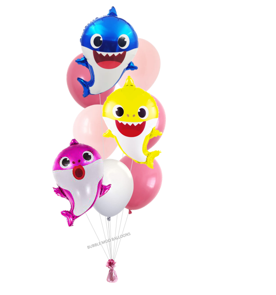 Baby Shark Balloon Bouquet - Bubble Moo Balloons